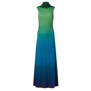 Simkhai Aldina Ombre Midi Dress in Blue/Green, Size M/US 8-10